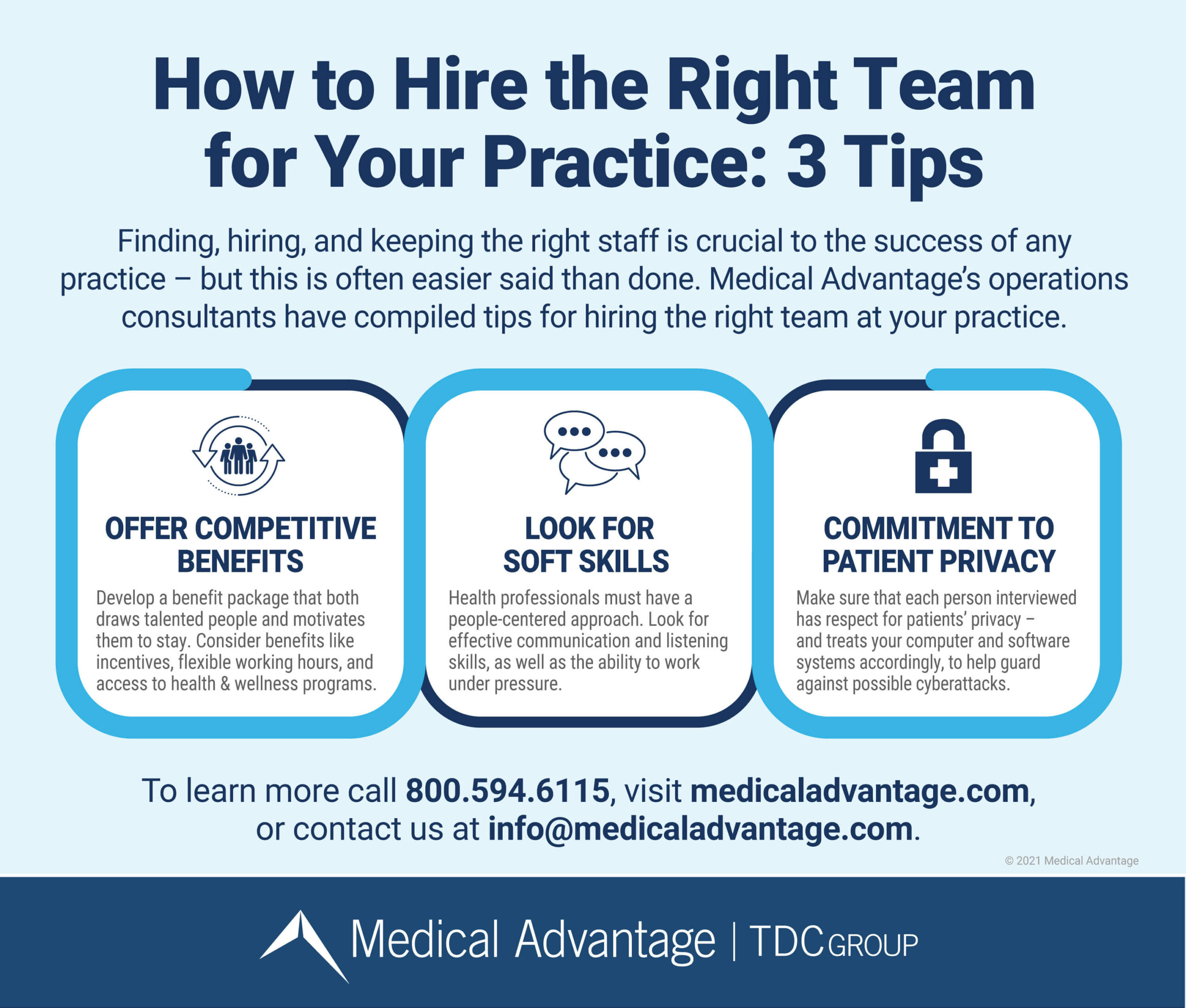 How to hire the right team for your practice- infographic