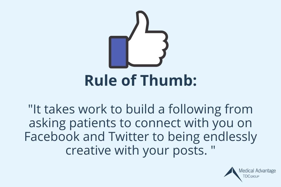 Rule of thumb social media graphic