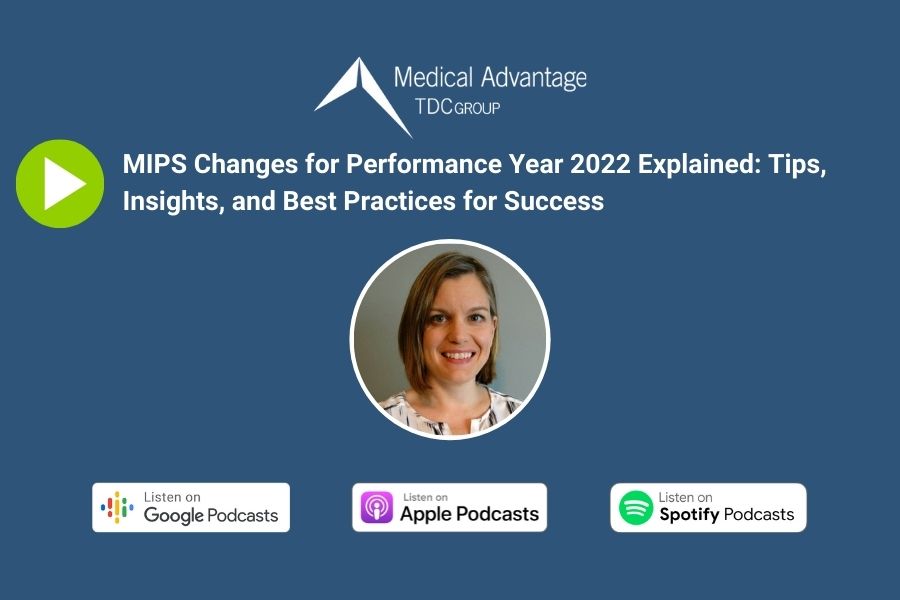 Medical Advantage Podcast: MIPS Changes for Performance Year 2022 Explained: Tips, Insights, and Best Practices for Success Cover Graphic